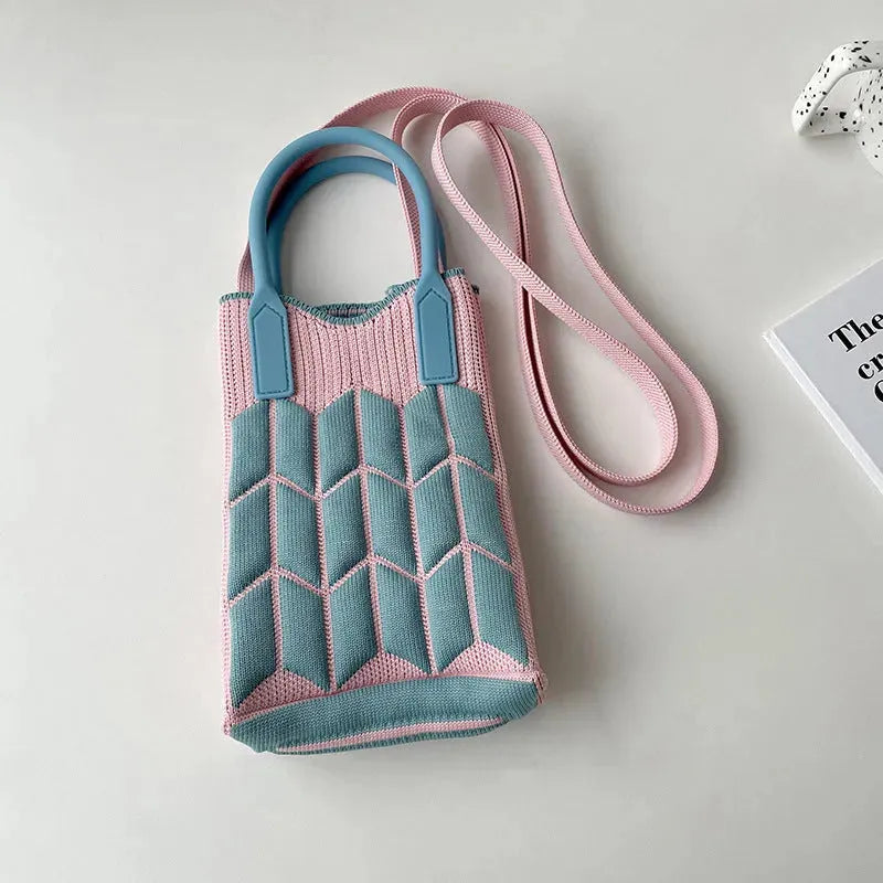 Love Mini Knit Shoulder Crossbody Bag - Bellarte Enchanté Love Mini Knit Shoulder Crossbody Bag